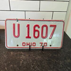 Vintage Ohio License Plate: 1970